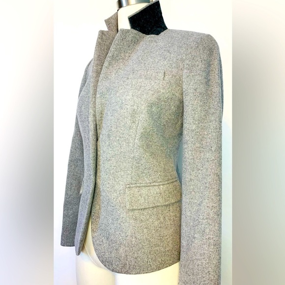 J. Crew Mercantile Schoolboy Blazer In Heather Grey Oatmeal SZ 0 NWOT! - Picture 1 of 11